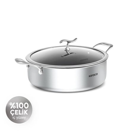 Karaca Plasma Steel 316+ 3Ply Karnıyarık Tencere 30 cm