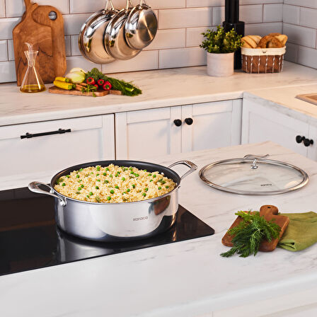 Karaca Plasma Steel 316+ 3Ply Karnıyarık Tencere 30 cm