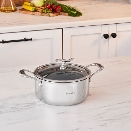 Karaca Plasma Steel 316+ 3Ply Tencere 20 cm