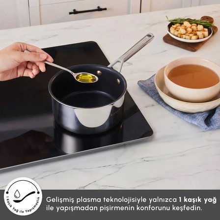 Karaca Plasma Steel 316+ 3Ply Sosluk 18 cm