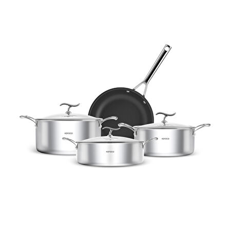 Karaca Plasma Steel 316+ 3Ply 7 Parça Tencere Seti