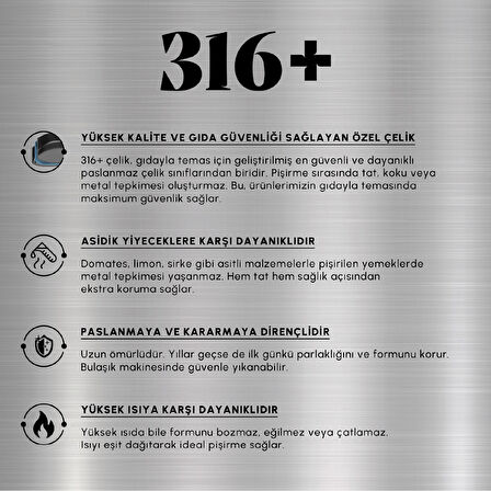 Karaca Plasma Steel 316+ 3Ply 7 Parça Tencere Seti