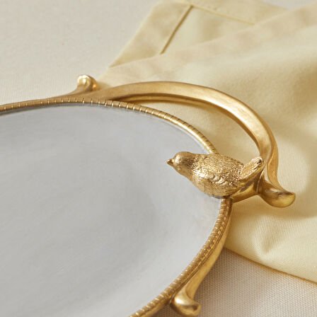 Karaca Doris Dekoratif Tepsi Gold 24x17x4 cm