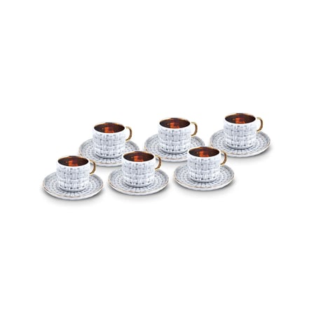 Karaca Braid 6 Kişilik Kahve Fincanı 100 Ml Mavi