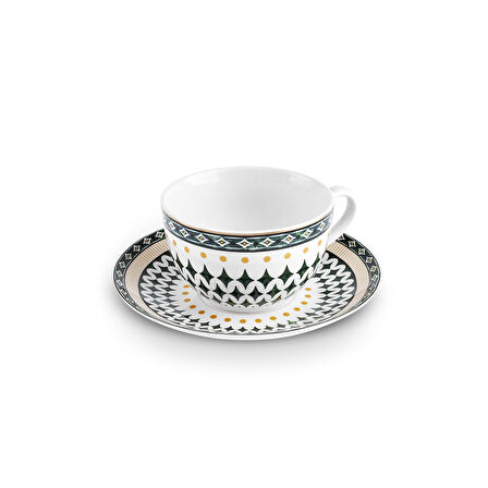 Karaca Melda Çay Fincanı ve Tabağı 260 Ml