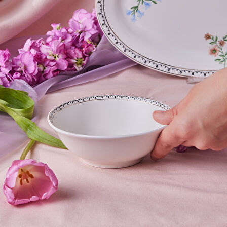 Karaca Minton Pembe Çiçek Kase 14 Cm