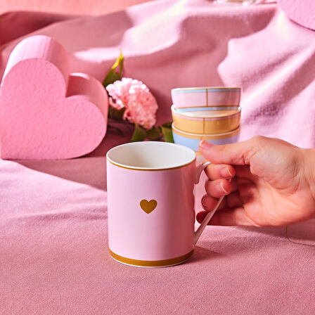 Karaca Talya Kupa Pembe 355 Ml 