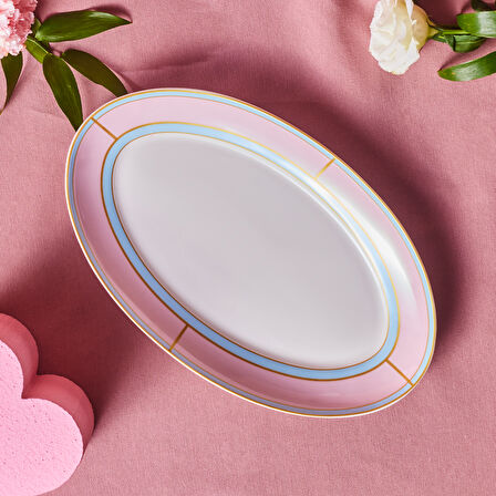 Karaca Talya Kayık Tabak 30 Cm Pembe