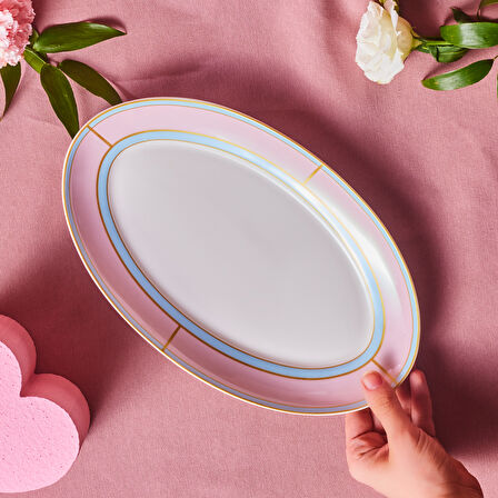 Karaca Talya Kayık Tabak 30 Cm Pembe