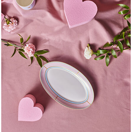 Karaca Talya Kayık Tabak 30 Cm Pembe