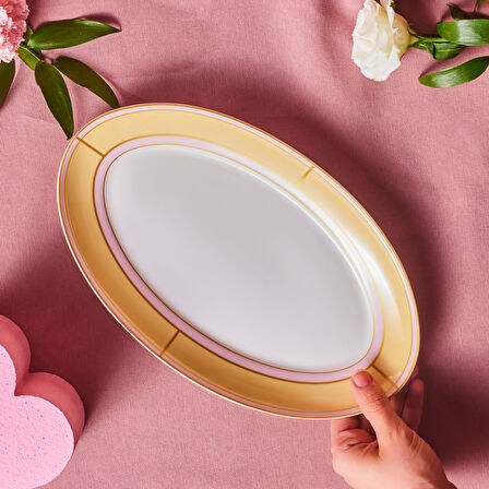 Karaca Talya Kayık Tabak 30 Cm Sarı