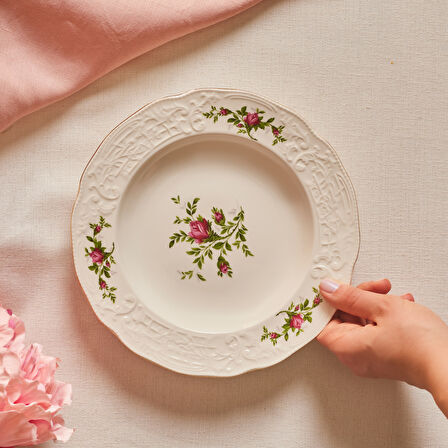 Karaca Vintage Rose Çukur Tabak 22 cm