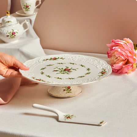 Karaca Vintage Rose Ayaklı Kek Standı 30 cm