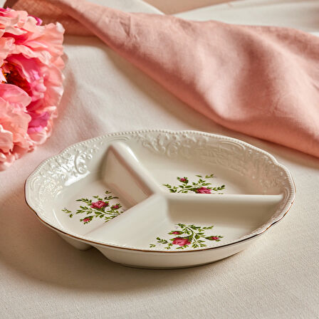 Karaca Vintage Rose Bölmeli Sunumluk 25 cm