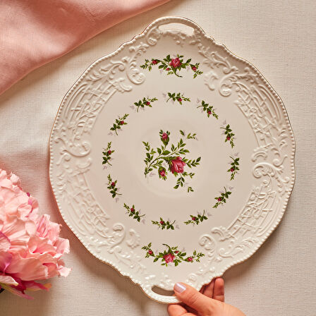Karaca Vintage Rose Tepsi 35 cm