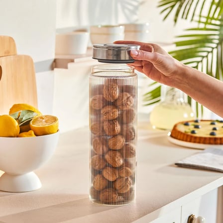 Karaca Ripple Inox Cam Saklama Kabı 1700 ml