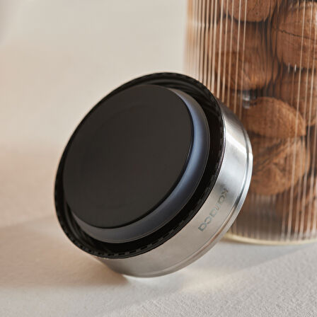 Karaca Ripple Inox Cam Saklama Kabı 1000 ml