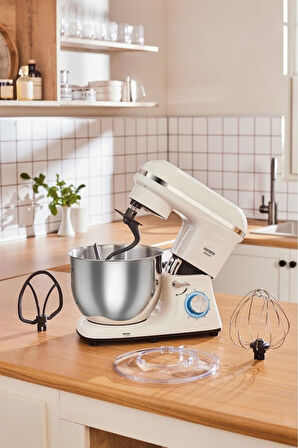 Karaca Chefcrafter Stand Mikser Mutfak Şefi 1900 W Porcelain White