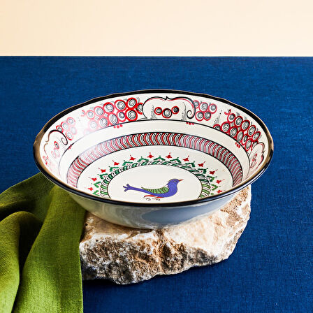 Karaca İznik Serisi Kuş Salata Kasesi 24 cm