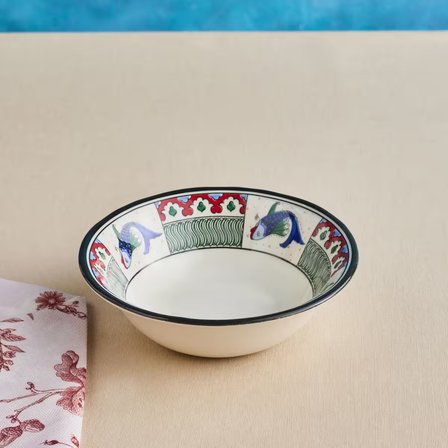 Karaca x Ömür Akkor İznik Balık Kase 16 cm