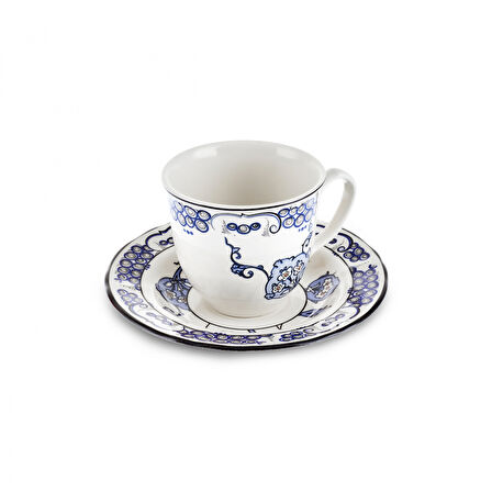Karaca İznik Hatai Çay Fincanı ve Tabağı 200 ml