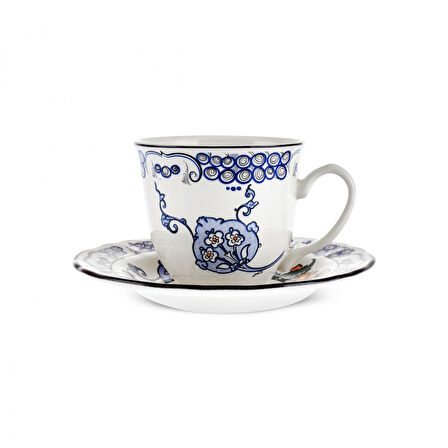 Karaca İznik Hatai Çay Fincanı ve Tabağı 200 ml