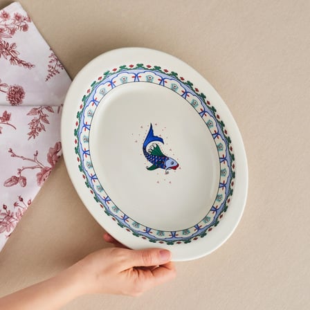 Karaca x Ömür Akkor İznik Balık Fırın Kabı 29 cm