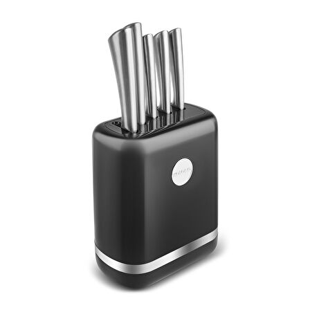 Karaca Retroway 6 Parça Standlı Bıçak Seti Siyah