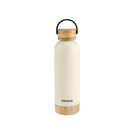 Karaca Woody Çelik Sızdırmaz Termos 500 ml Krem
