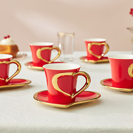 Karaca Kalpten 6 Kişilik Kahve Fincan Takımı 90 ml