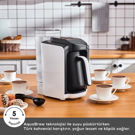 Karaca Hatır Su Hazneli Otomatik Türk Kahve Makinesi White