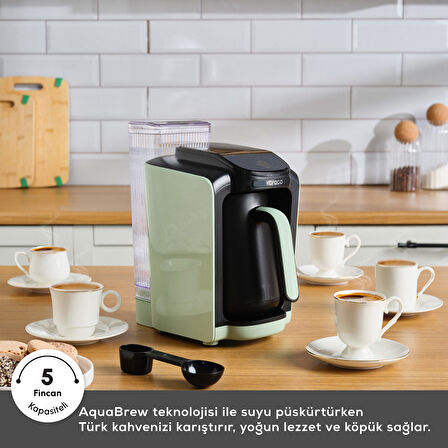 Karaca Hatır Su Hazneli Otomatik Türk Kahve Makinesi Cabbage Green