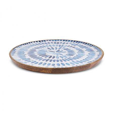 Karaca Mango Dekoratif Tabak Mavi 29 cm