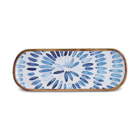 Karaca Mango Servislik Mavi 30x12 cm