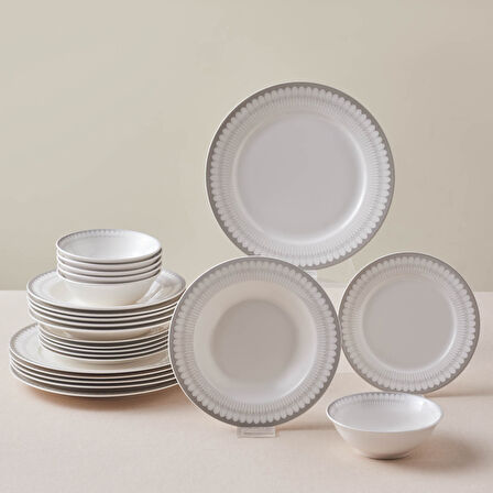 Karaca Juliet Metallic 24 Parça 6 Kişilik Yemek Takımı