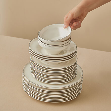 Karaca Elegance Bone Alba 53 Parça 12 Kişilik Yemek Takımı