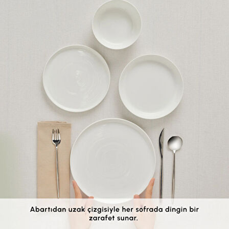 Karaca Stream Bone Blair 24 Parça 6 Kişilik Yemek Takımı