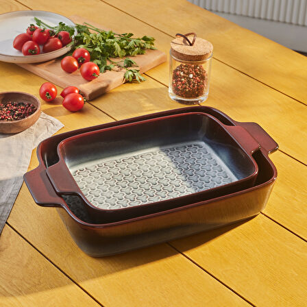 Karaca Culina Reaktif Fırın Kabı Bordo 31 cm