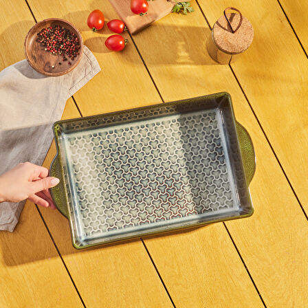 Karaca Culina Reaktif Fırın Kabı Yeşil 38 cm