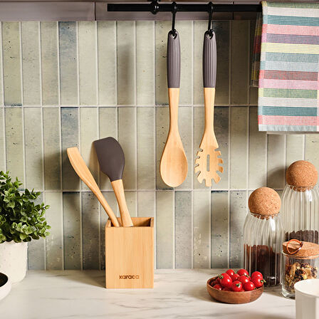 Karaca Massimo 5 Parça Standlı Servis Seti