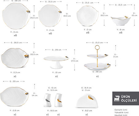 Karaca X Müge Anlı Kuşlu 25 Parça 6 Kişilik Yemek Takımı