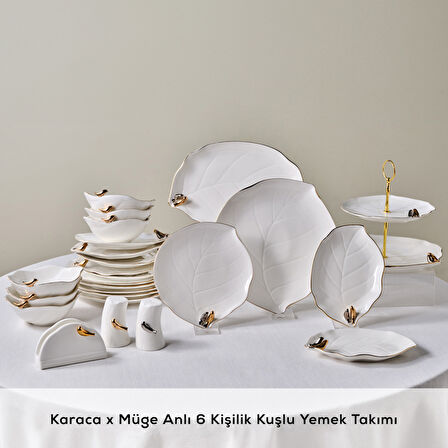 Karaca X Müge Anlı Kuşlu 25 Parça 6 Kişilik Yemek Takımı