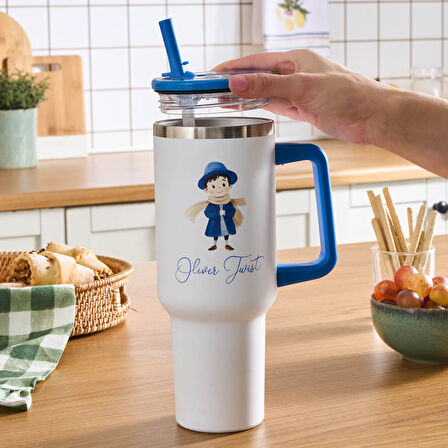 Karaca Star Hero Twist Çelik Sızdırmaz Termos Mavi 1150 ml