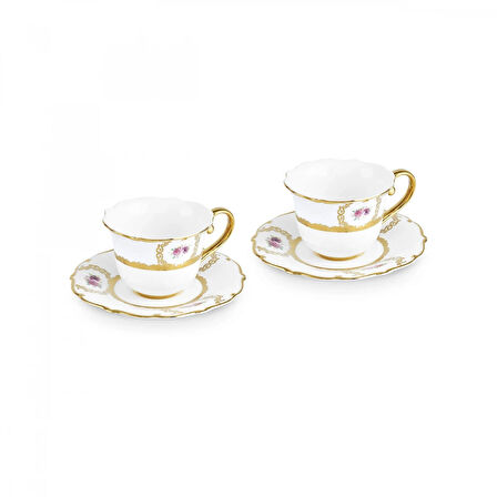 Karaca Royal Bone Elizabeth 2 Kişilik Çay Fincanı