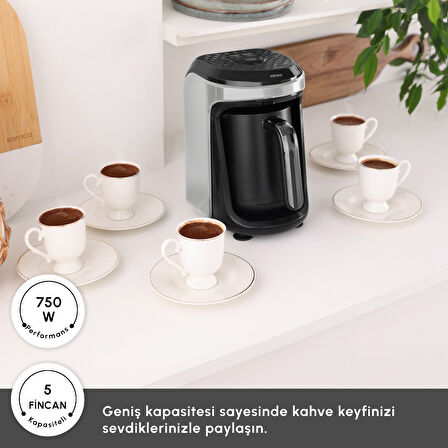 Karaca Hatır Hüps Quartz Türk Kahve Makinesi Galaxy Grey