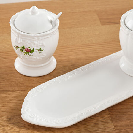 Karaca Antik 3'lü Kaşıklı ve Tepsili Baharat Takımı 200 ml 