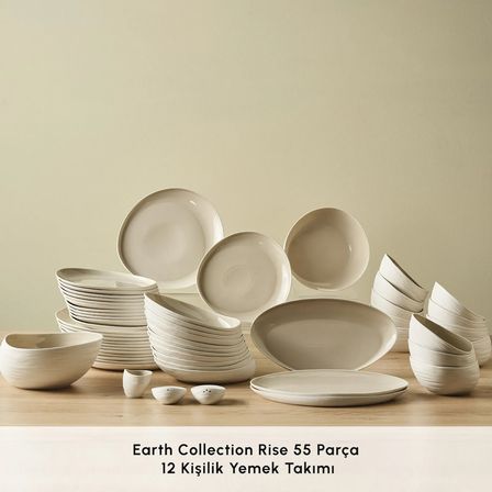 Karaca Red Carpet Earth Collection Rise 55 Parça 12 Kişilik Yemek Takımı
