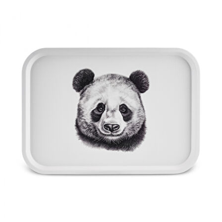 Karaca Apricot Biome Panda Desenli Dikdörtgen Tepsi