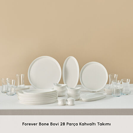 Karaca Forever Bone Bovi 28 Parça 6 Kişilik Kahvaltı Takımı