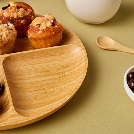 Karaca Bambu Nora 3 Bölmeli Yuvarlak Sunumluk